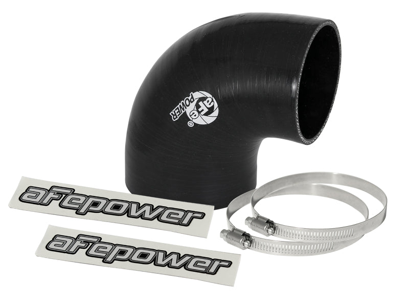 afe Magnum FORCE Intake Coupling Kit (3-1/2 IN to 3 IN ID x 90 Deg.) Black Elbow Reducing Coupler - Universal