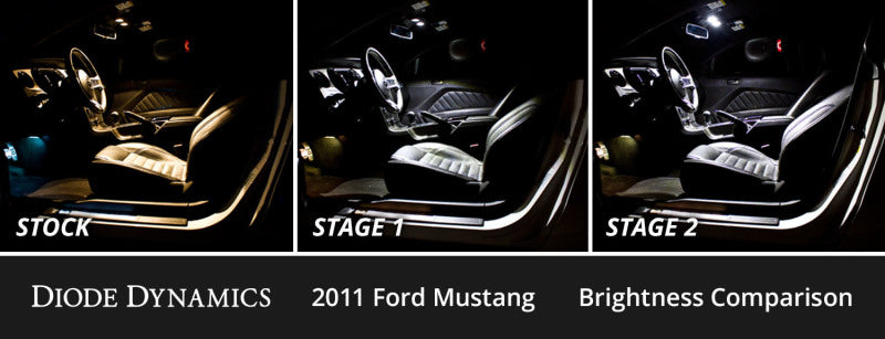 Diode Dynamics Stage 1 Interior LED Conversion Kit - Ford Mustang 2010-2014