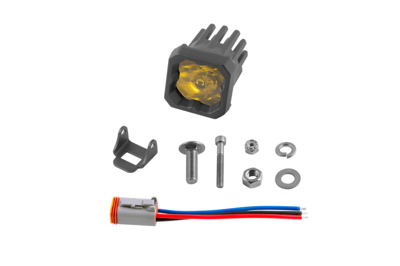 Diode Dynamics SSC1 Yellow Flood Sport ABL LED Pod (Single) - Universal Fitment