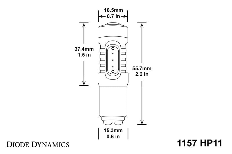 Diode Dynamics 1157 HP11 Tail Light LED Bulbs [Red; Pair] - Universal