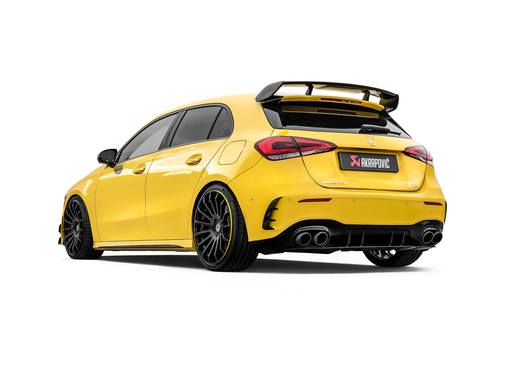 Akrapovic Titanium Slip-On Line Exhaust w/ Carbon Tips - Mercedes A35 AMG Hatchback (W177) 2020-2022