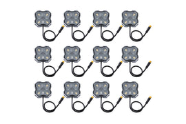 Diode Dynamics Stage Series Single-Color LED Rock Light Kit (12-pack) w/ Magnet Mounts - Universal