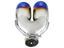 Load image into Gallery viewer, aFe Takeda 2-1/2&quot; 304 Stainless Steel Blue Flame Right Exhaust Tip - Universal