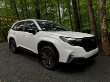 Load image into Gallery viewer, Rally Armor Black UR Mudflaps w/Grey Logo - Subaru Forester 2025+