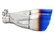 Load image into Gallery viewer, aFe Takeda 2-1/2&quot; 304 Stainless Steel Blue Flame Left Exhaust Tip - Universal