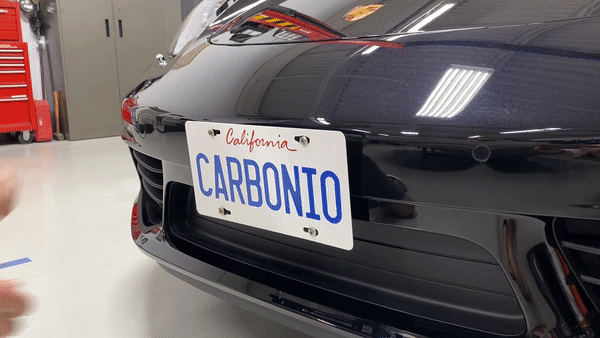 Carbonio No-Drill Front License Plate Mount - Porsche 718 Cayman & Boxster (982) 2016-2025