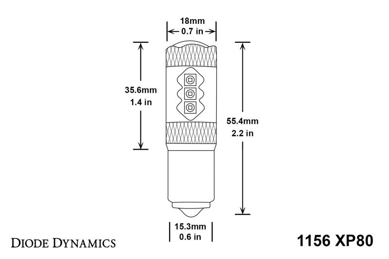 Diode Dynamics 1156 XP80 Turn Signal LED Bulbs [Amber; Pair] - Universal