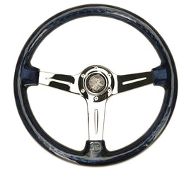 NRG Reinforced Steering Wheel (350mm / 2in. Deep) Matsuri Clear Acrylic w/ NeoChrome Spoke