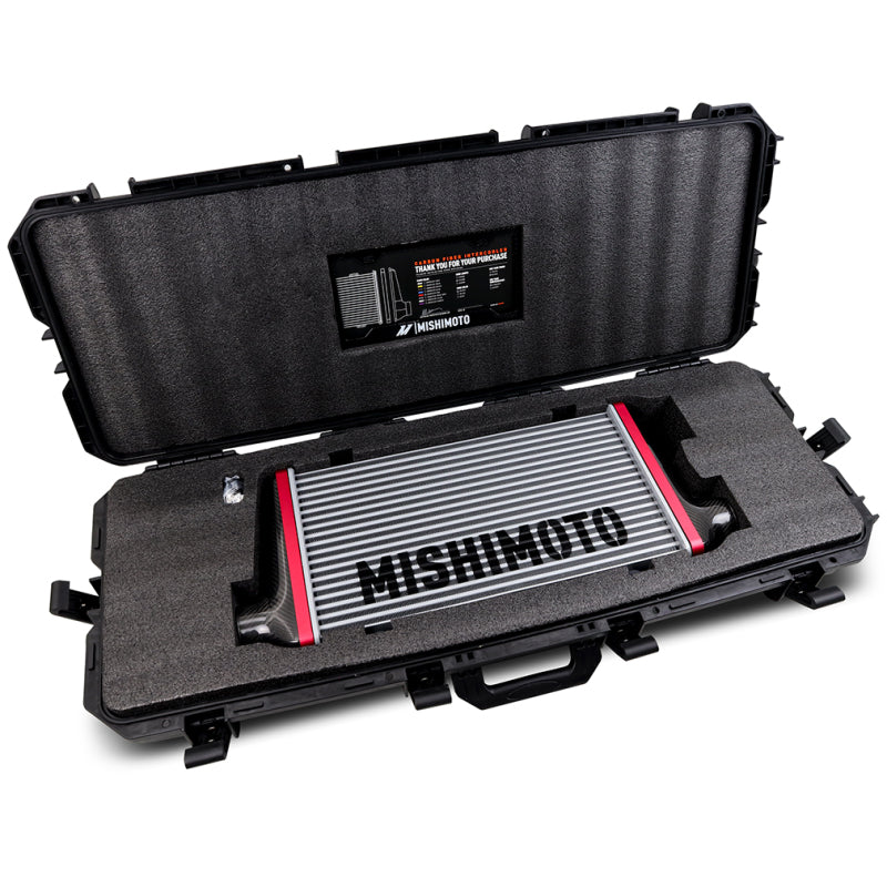 Mishimoto Universal Carbon Fiber Intercooler - Matte Tanks - 600mm Black Core - S-Flow - C V-Band