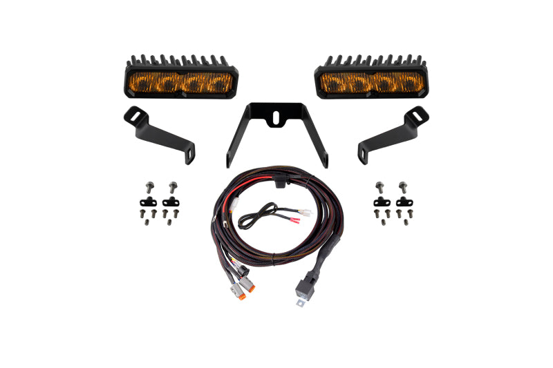 Diode Dynamics Yellow SAE/DOT Fog/Wide Pro LED Lightbar Kit - Subaru WRX 2015-2017