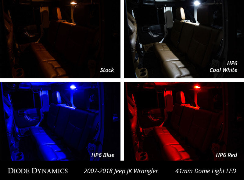 Diode Dynamics Stage 1 Red Interior LED Conversion Kit - Jeep JK Wrangler 2007-2018