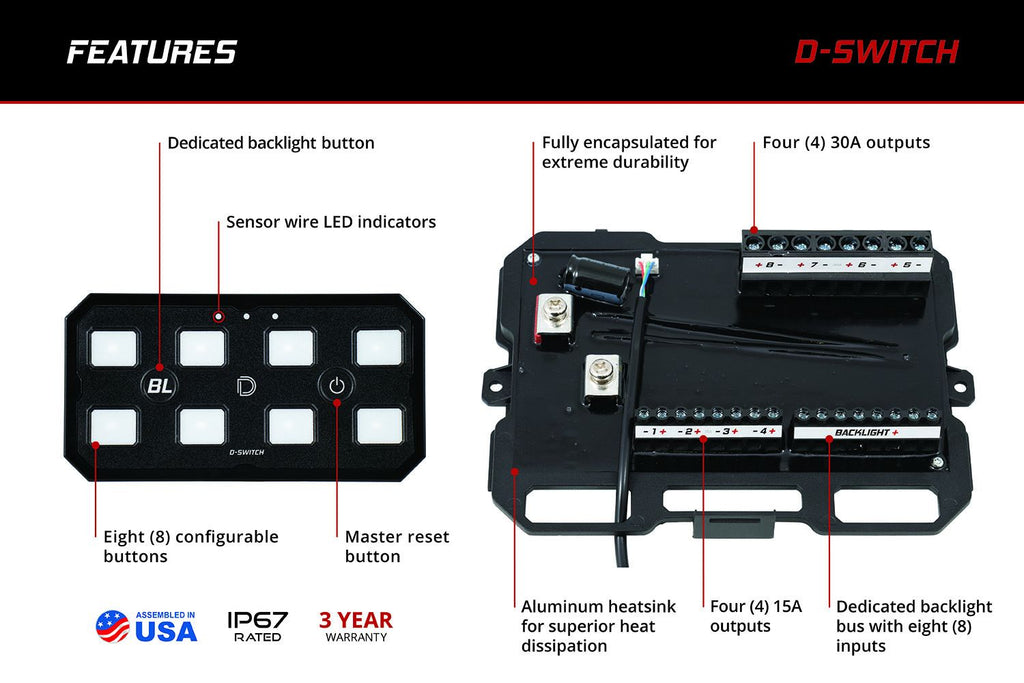 Diode Dynamic D-Switch 8-Channel Switch Panel - Universal Fitment