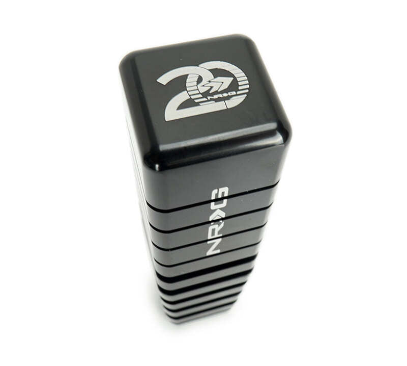 NRG Shift Knob - 20 Year Anniversary Weighted Square Heat Sink Short - Black