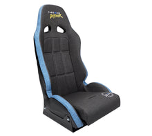 Load image into Gallery viewer, NRG Defender Water Resistant Steel Frame Suspension Seats Black w/ Blue Trim &amp; Defender logo