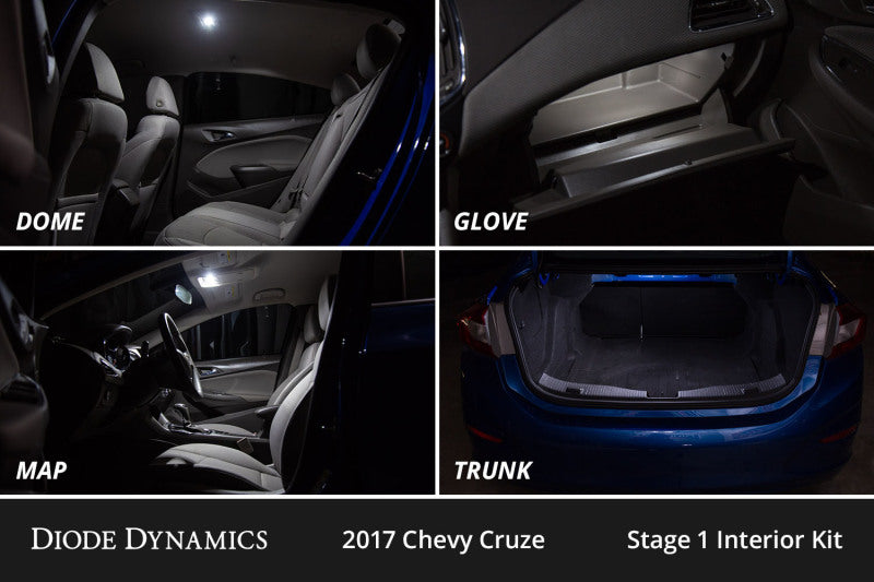 Diode Dynamics Stage 2 Interior LED Conversion Kit - Chevrolet Cruze 2011-2015