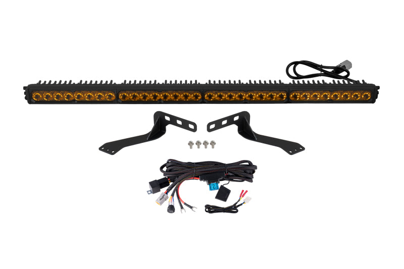 Diode Dynamics SS40 Yellow SAE Driving Pro Stealth LED Lightbar Kit - Toyota Tundra 2014-2021