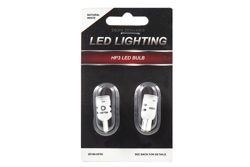 Diode Dynamics 194 LED Bulb HP3 LED [Short Pure White; Pair] - Universal