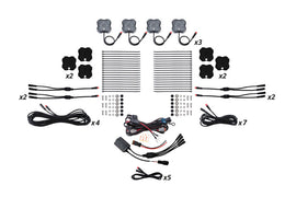 Diode Dynamics Stage Series RGBW LED Rock Light Kit (12-pack) w/ Controller & Magnet Mounts - Universal