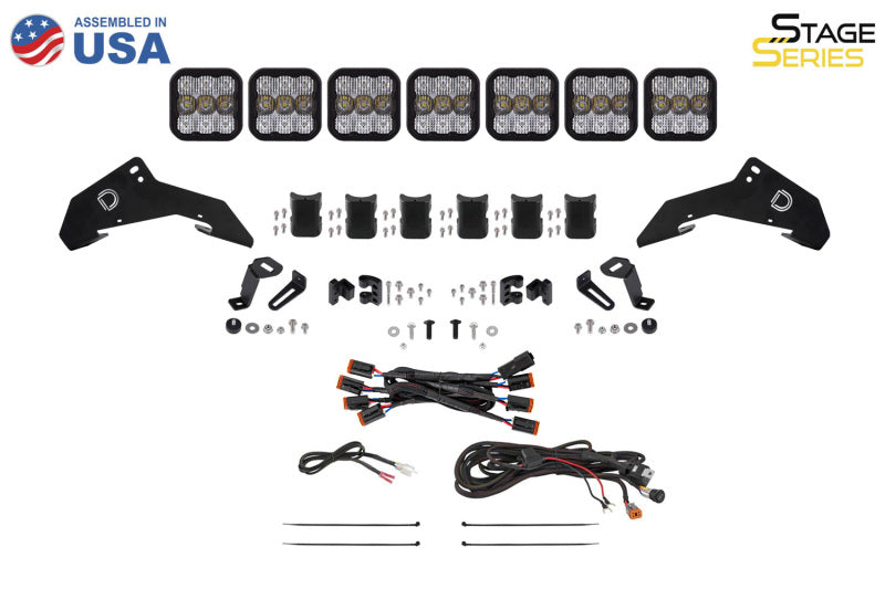 Diode Dynamics SS5 Cool White Pro Roof CrossLink Lightbar Kit - Honda Talon 2019-2025