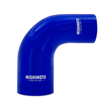 Load image into Gallery viewer, Mishimoto Silicone Reducer Coupler 90 Degree 2.5in to 4in - Blue