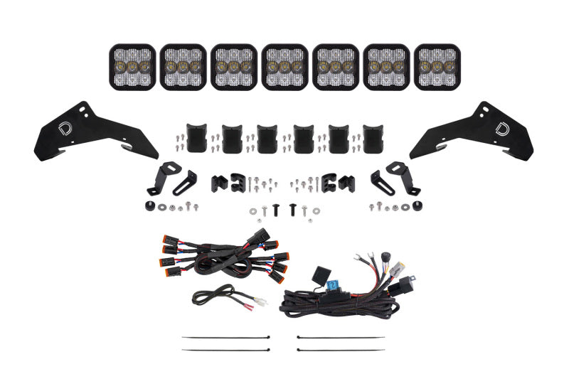 Diode Dynamics SS5 Cool White Pro Roof CrossLink Lightbar Kit - Honda Talon 2019-2025