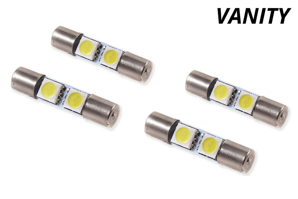 Diode Dynamics 28mm SMF1 Amber Vanity Light LED Bulbs (Set of 4) - Multiple Fitments
