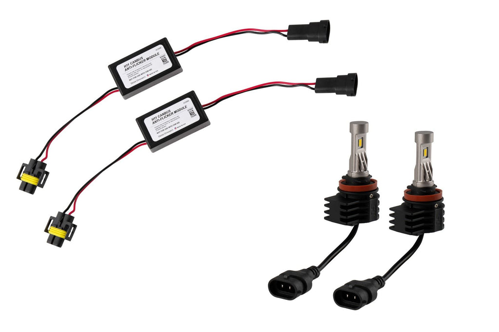 Diode Dynamics Low Beam White SL2 LED Headlight Bulbs with AntiFlicker Modules (Pair) - Multiple Fitments