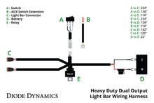 Load image into Gallery viewer, Diode Dynamics Heavy Duty Dual Output 2-Pin Offroad Wiring Harness - Universal Fitment