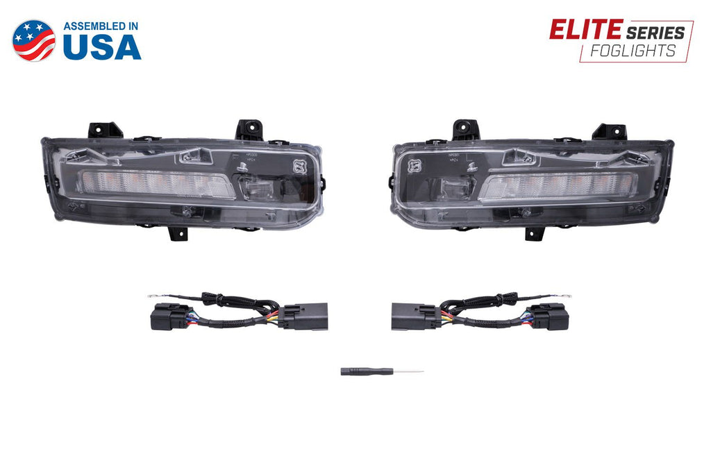 Diode Dynamics Elite Series Combination Yellow Fog Lamp (Pair) - Ford Mustang 2018-2023 (USDM)