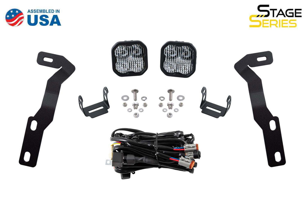 Diode Dynamics Stage Series SS3 Sport Yellow Combo/Driving Backlit Ditch Light Kit - Toyota Tacoma 2016-2023