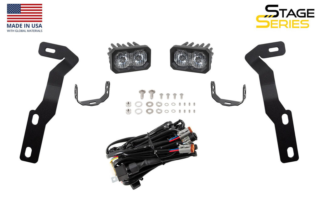 Diode Dynamics Stage Series SS3 Sport Yellow Combo/Driving Backlit Ditch Light Kit - Toyota Tacoma 2016-2023