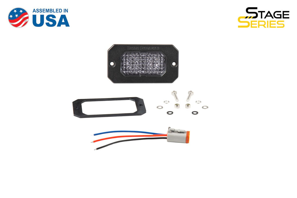 Diode Dynamics C2 1.0 SAE White Combo Pro ABL Flush Mount LED Pod (Single) - Universal Fitment