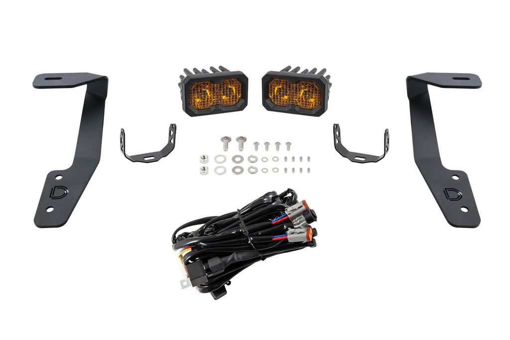 Diode Dynamics Stage Series C2 2.0 Pro Yellow Combo/Driving Backlit Ditch Light Kit - Multiple Fitments