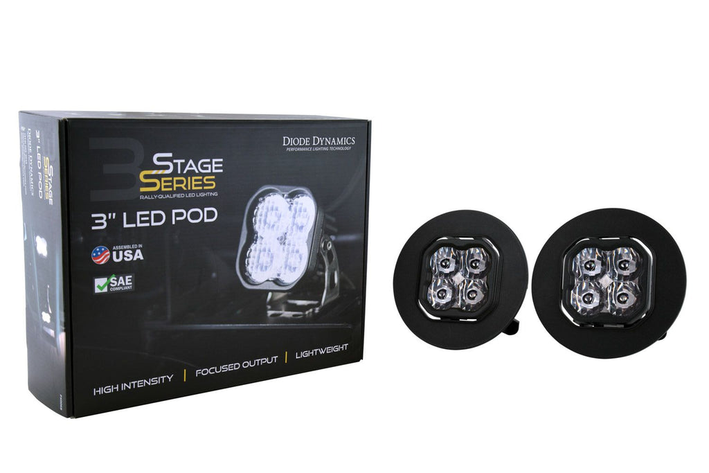 Diode Dynamics SS3 Dual-Color Wide SAE Type GM5 Fog Light Kit -  GMC Sierra 1500/2500 HD/3500 HD 2007-2014