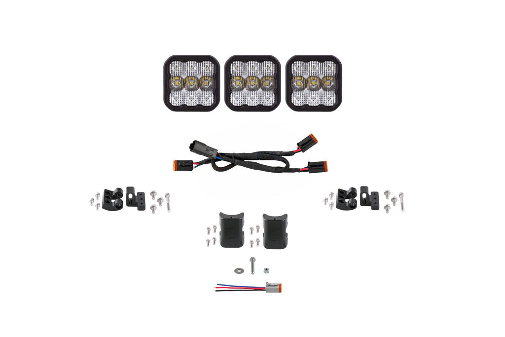 Diode Dynamics SS5 CrossLink White Combo Sport 3-Pod LED Lightbar (Single) - Universal Fitment