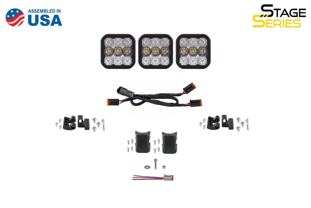Diode Dynamics SS5 White Driving Pro CrossLink 3-Pod LED Light Bar (Single) - Universal Fitment