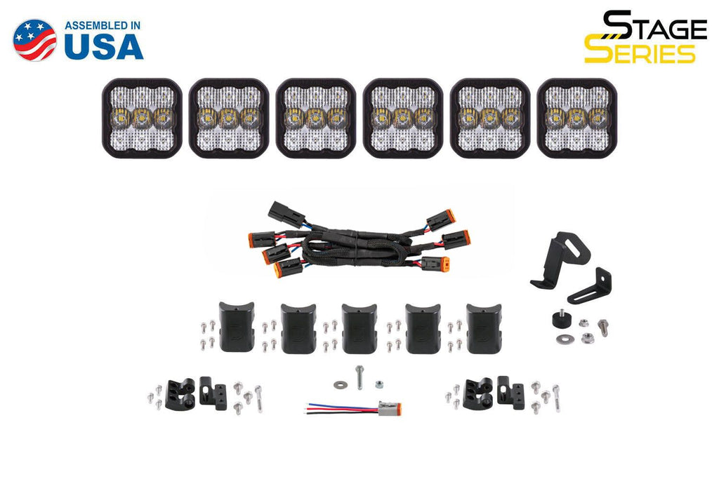 Diode Dynamics SS5 White Driving Sport CrossLink 6-Pod LED Light Bar (Single) - Universal Fitment