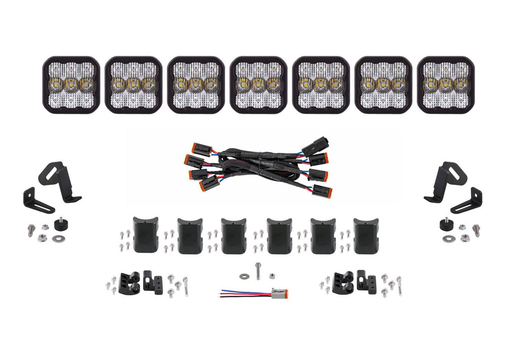 Diode Dynamics SS5 CrossLink White Combo Sport 7-Pod LED Lightbar (Single) - Universal Fitment