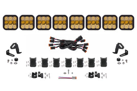 Diode Dynamics SS5 CrossLink Yellow Combo Sport 8-Pod LED Lightbar (Single) - Universal Fitment