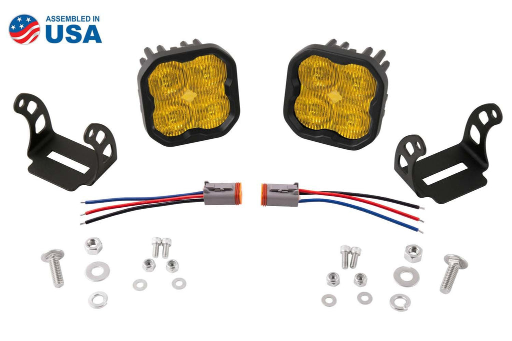 Diode Dynamics SS3 SAE Yellow Pro Spot ABL LED Pod (Pair) - Universal