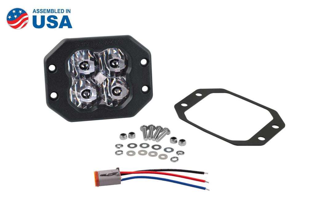 Diode Dynamics SS3 SAE/DOT White Pro Combo Flush Mount ABL LED Pod (Single) - Universal