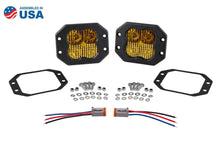 Load image into Gallery viewer, Diode Dynamics SS3 SAE Yellow Pro Combo Flush Mount ABL LED Pod (Pair) - Universal