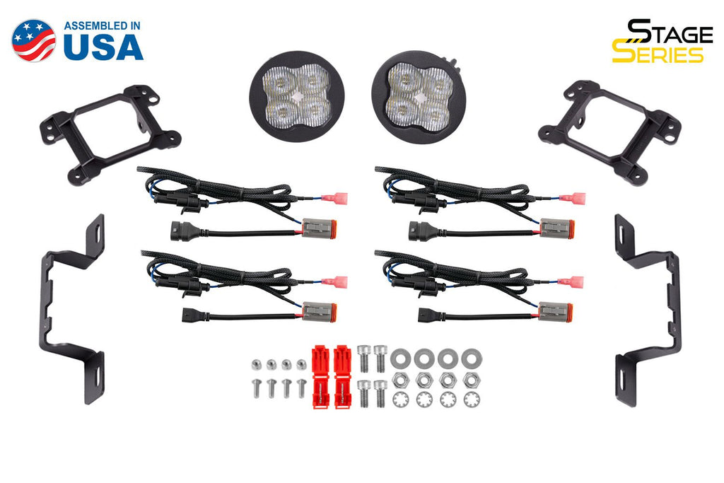 Diode Dynamics SS3 Dual-Color Wide SAE Type MR Fog Light Kit - Multiple Jeep Fitments