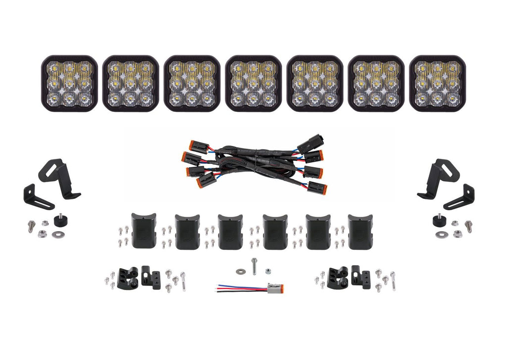 Diode Dynamics SS5 White Driving Sport CrossLink 7-Pod LED Light Bar (Single) - Universal Fitment