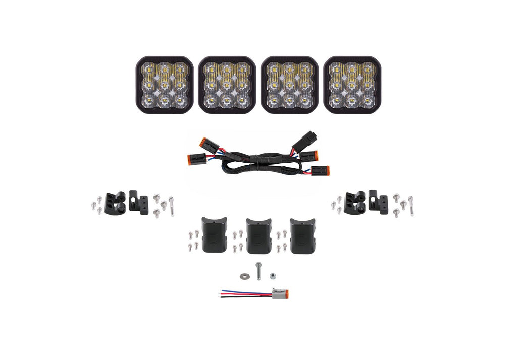 Diode Dynamics SS5 White Driving Pro CrossLink 4-Pod LED Light Bar (Single) - Universal Fitment