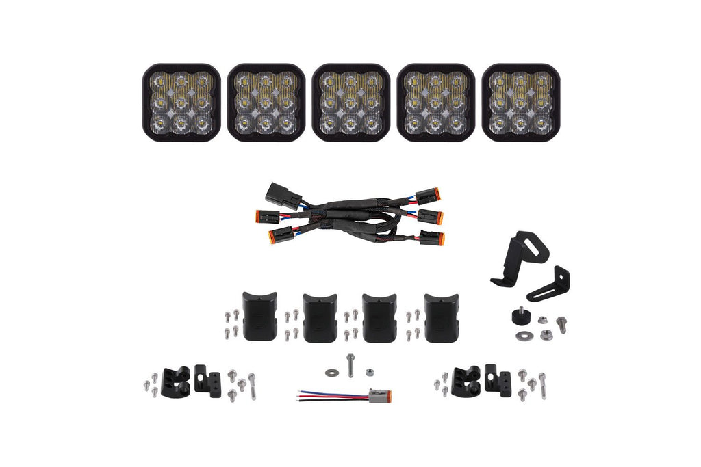 Diode Dynamics SS5 White Driving Pro CrossLink 5-Pod LED Light Bar (Single) - Universal Fitment