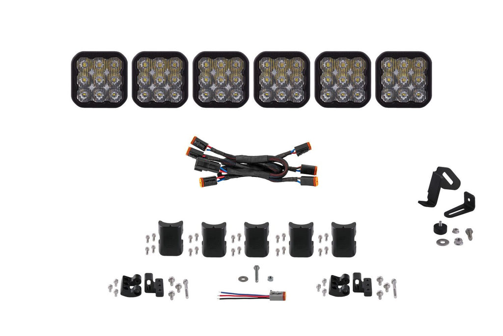 Diode Dynamics SS5 White Driving Pro CrossLink 6-Pod LED Light Bar (Single) - Universal Fitment