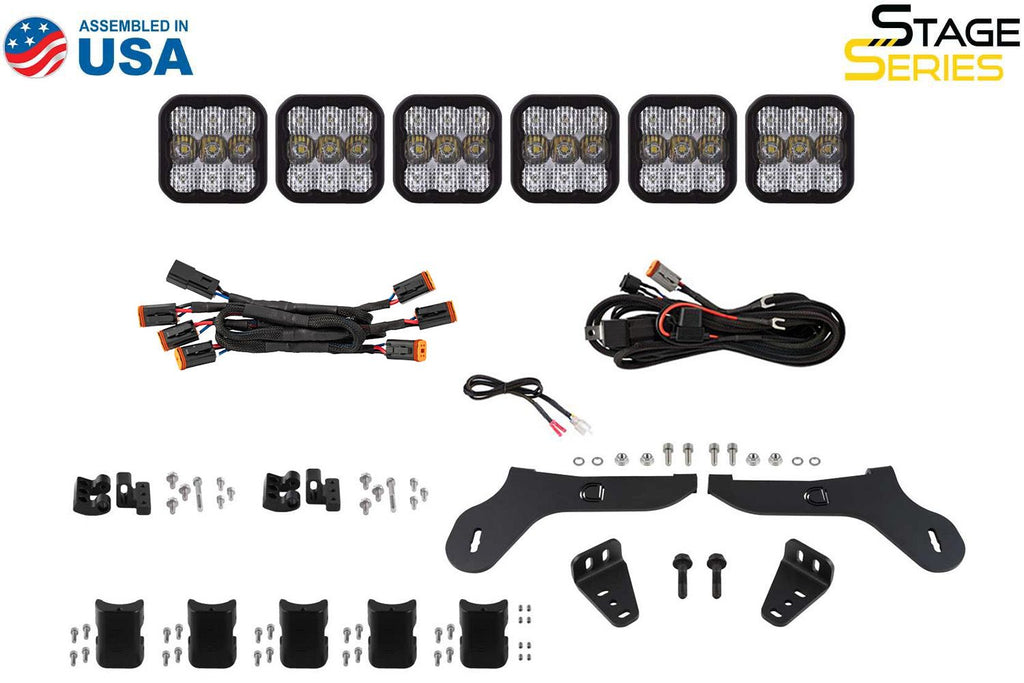 Diode Dynamics SS5 White Combo Pro Grille CrossLink Lightbar Kit - Ford Raptor 2017-2020