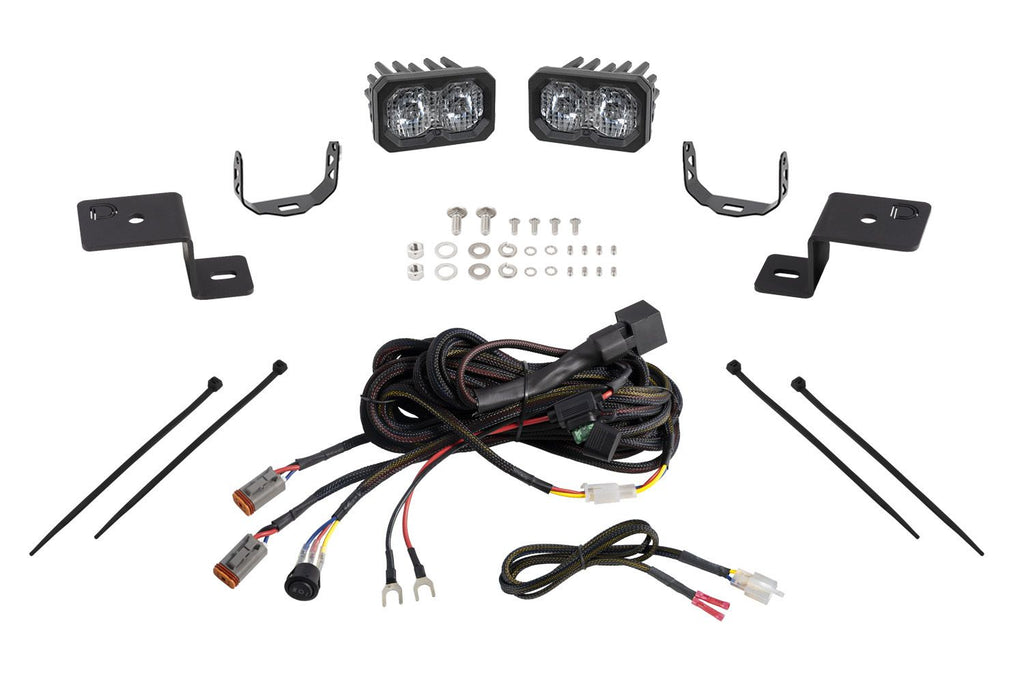 Diode Dynamics Stage Series C2 2.0 Sport White Combo Backlit Ditch Light Kit - Ford F-150 2021-2026 / Expedition 2018-2024