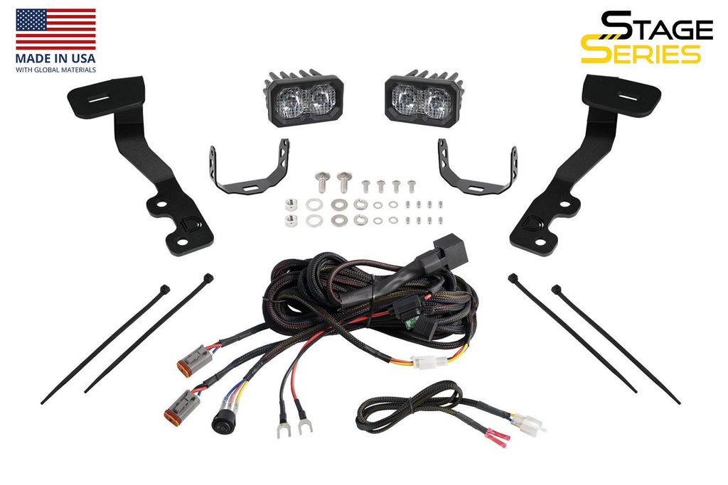 Diode Dynamics Stage Series SS3 Pro White Combo Backlit Ditch Light Kit - Toyota Tundra 2022-2026